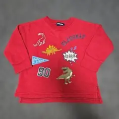 KLÄDSKAP 赤い恐竜トレーナー 100