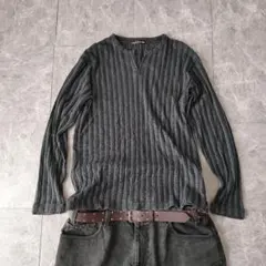 archive rib henley shirt grunge dots - メルカリ