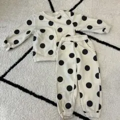 水玉模様 ドット柄 パジャマセット セットアップ 110cm