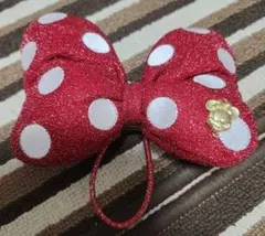 ディズニー ミニーちゃん 水玉 リボン ヘアゴム ヘアピン