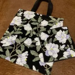 ホットマン　シェニール織り　トートバッグ ハンカチセット