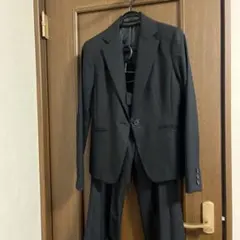 COMME CA ISM ブラック ストライプスーツ M