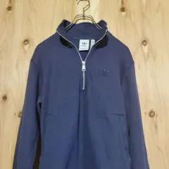 美品　adidas アディダス ハーフジップ スウェットシャツ　S