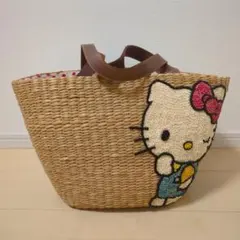 ハローキティ ニーナミュウ コラボ かごバッグ バスケット かご 日焼け