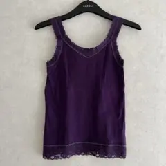 UNIQLO レーストリム タンクトップ　キャミソール