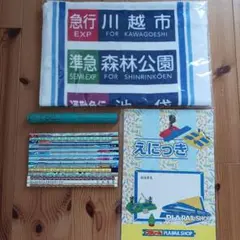 （新品未使用）鉄道グッズセット タオル 鉛筆 えにっき（プラレール）