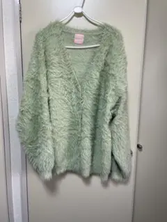 BEAMS DESIGN ミントグリーン 長袖カーディガン XL