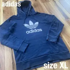 adidas メンズ プリントビッグロゴスウェットパーカー