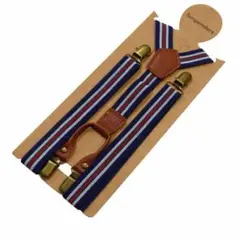 ストライプ　サスペンダー　4点留め オシャレ　フォーマル Y字　結婚式