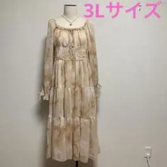 ゴールドジャパン 大きいサイズ パーティ フェミニン ドレス 2XL 食事会