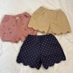 プティマイン セラフ　スカラップショートパンツ　ズボン　さくらんぼ　ドット柄