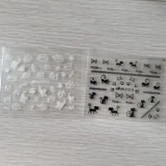 猫デザイン ネイルシールセット 2枚