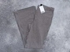 H&M チェックフレアパンツ34