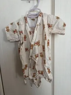 【futafuta】甚平 ロンパース 80cm クマ柄