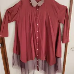 ロングシャツ　イズスカラーのサムネイル