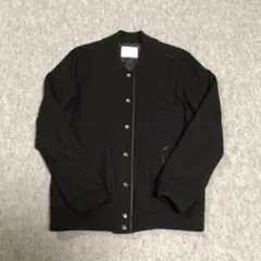 ウールジャケット　ブルゾン　ブラック　カジュアル