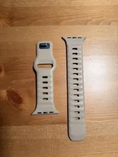 Apple Watch用 ベージュ シリコンバンド