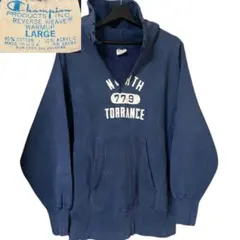 希少 70s Champion リバースウィーブ パーカー 単タグ ナス紺 L
