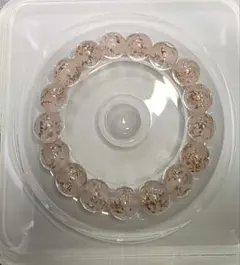 ホタルガラスビーズ✨ピンク✨ブレスレット内径15cm②のサムネイル