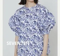 最終値下☆ 美品☆ SEVENTENフラワープリントブラウス サイズM 半袖のサムネイル