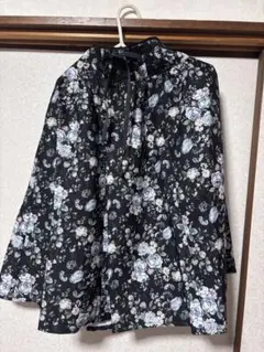 アクシーズファム花柄 フレアスカート レースアップ ブラック新品のサムネイル