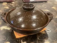 長谷園 伊賀土鍋 アメ釉（茶色）