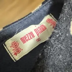 mezzo piano ネイビー水玉模様ワンピース Sサイズ