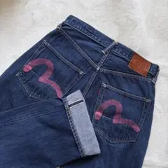 希少 ピンクカモメ エヴィス EVISU 2001 デニム 30 赤耳 No2