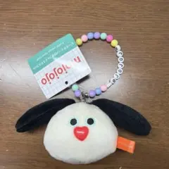 mojojojo ビーズチェーン付きフェイスマスコット　犬　イヌ