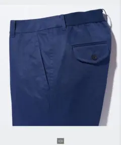 ユニクロ　＋j　プラスj　リネンコットンテーパードパンツ　ブルー