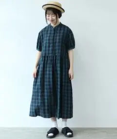 ubasoku リネン タータンチェックワンピース ウバソク - メルカリ