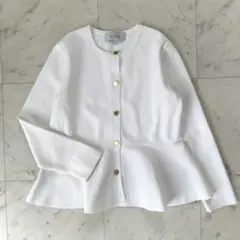 美品✨ルルウィルビー ペプラムカーディガン 金ボタン 洗えるのサムネイル