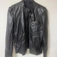 リチウムオム レザージャケット ライダースジャケット 46