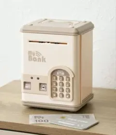 3coins 電子貯金箱 my Bank ATM ベージュ 未使用 動作確認済みのサムネイル