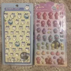 ボンボンドロップシールちいかわ・モンチッチ2枚セット