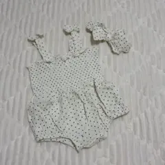 SHEIN ベビー ドット柄ロンパース