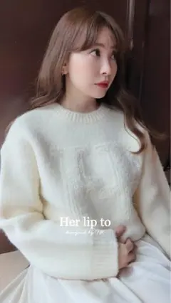 Herlipto H Boa Logo Knit Pullover - メルカリ
