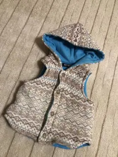 NEO FACTORY フード付き　中綿入り　ベスト　90cm