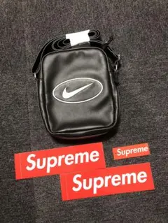★新品 Supreme Nike Leather Shoulder Bag 黒