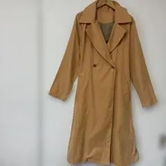 ベージュ トレンチコート ダブルブレスト