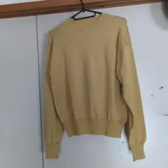 新品　未使用　イエロー クルーネック ニットセーター 長袖　レディース服
