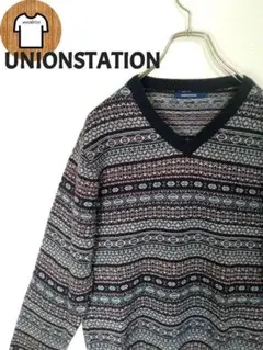 UNIONSTATION ニット XS フェアアイル柄 マルチカラー A225のサムネイル