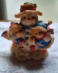 Cherished Teddies スノーマンとテディベアのフィギュア - メルカリ
