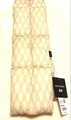 新品　ユニクロ×マリメッコ　パデッドマフラー　オフホワイト　98×15cm