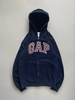 OLD GAP ネイビー ジップパーカー 00s 90s 短丈