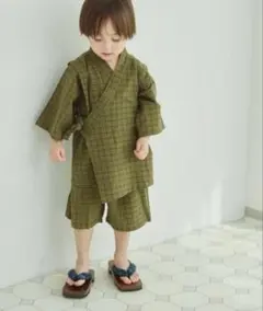【限定値下げ】ペアマノン チェック柄 甚平