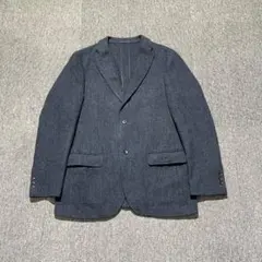 UNIQLO ユニクロ テーラードジャケット ヘリンボーン ネイビー Lサイズ