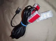 ✨USB給電式 LEDフットランプ 4連イルミネーション パープル✨のサムネイル