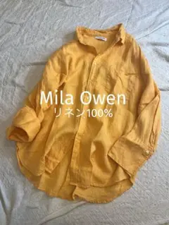 MilaOwen ミラオーウェン フレンチリネンブラウス　オレンジのサムネイル