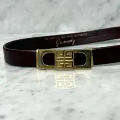 OLD フランス製 GIVENCHY ジバンシー ベルト 本革 レザー レッドのサムネイル
